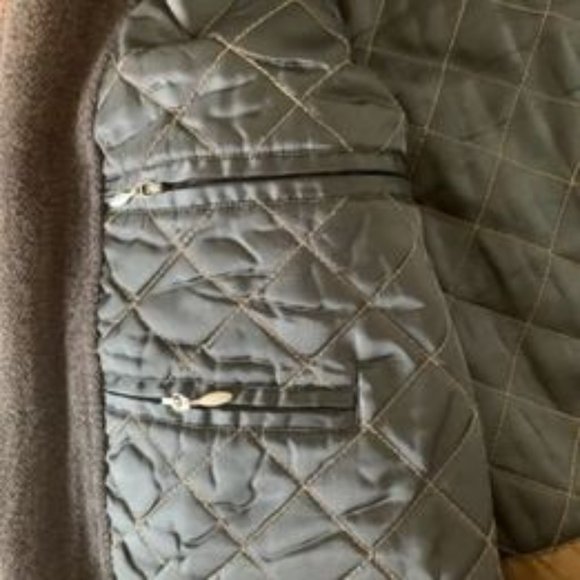 * Jos A Bank Wool Coat Overcoat Men's Medium Brown Black Button Zip Jacket lined - Picture 10 of 10